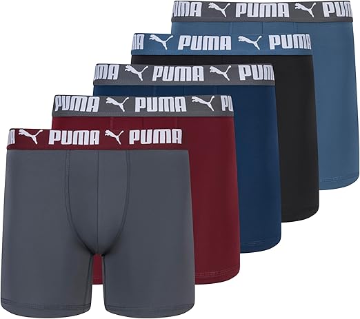 Men GarmentsPUMA mens 5 Pack Performance Boxer Briefs - Image 2