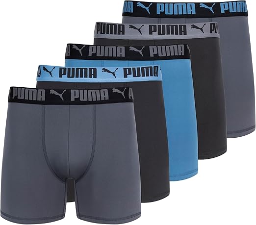 Men GarmentsPUMA mens 5 Pack Performance Boxer Briefs - Image 3